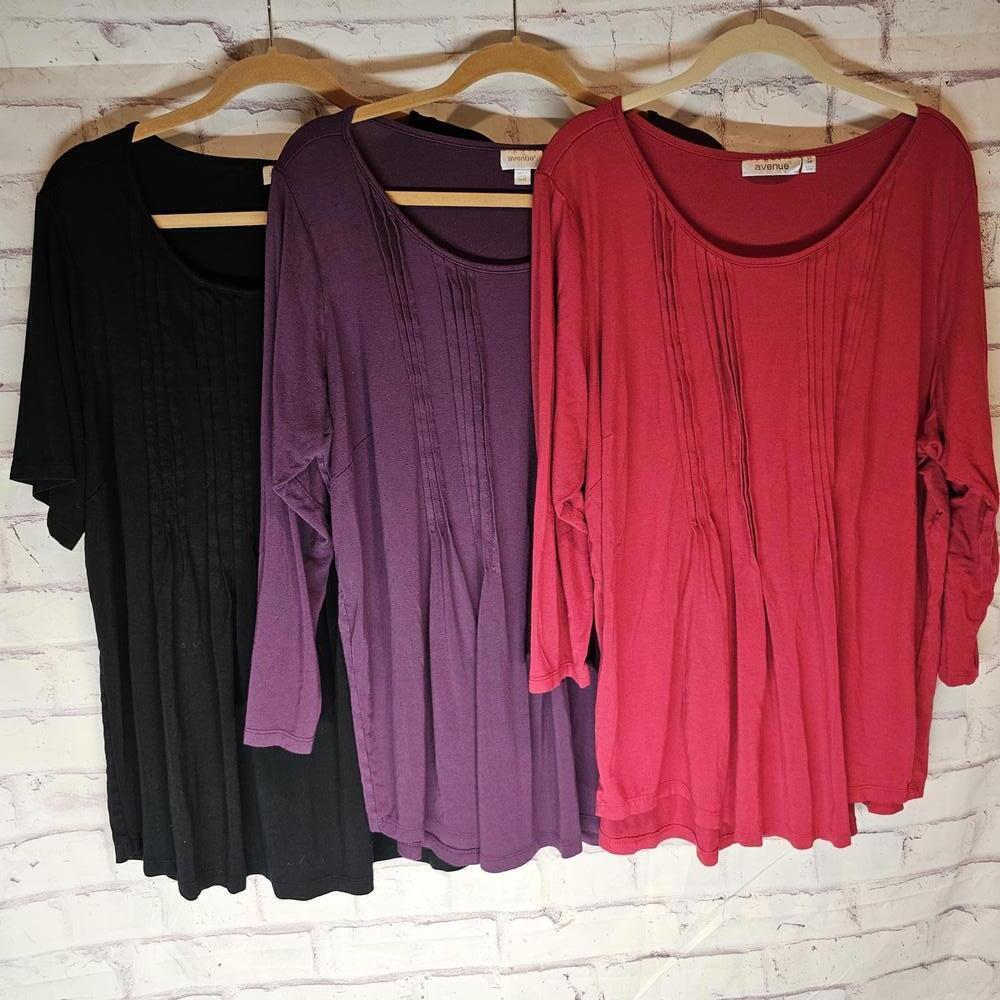 Avenue Pleated Shirts 3 Pack